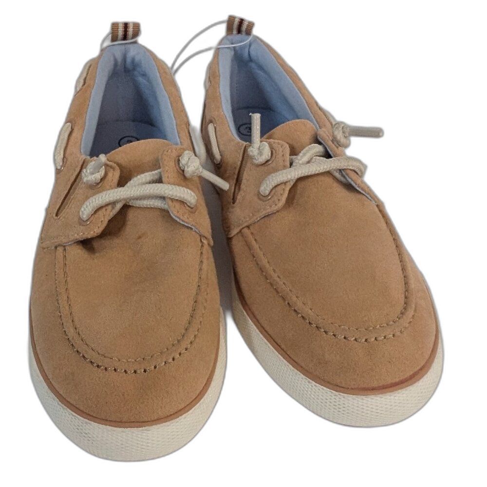 Cat & Jack Boys Reece Boat Shoes Tan Size 3 NWOT